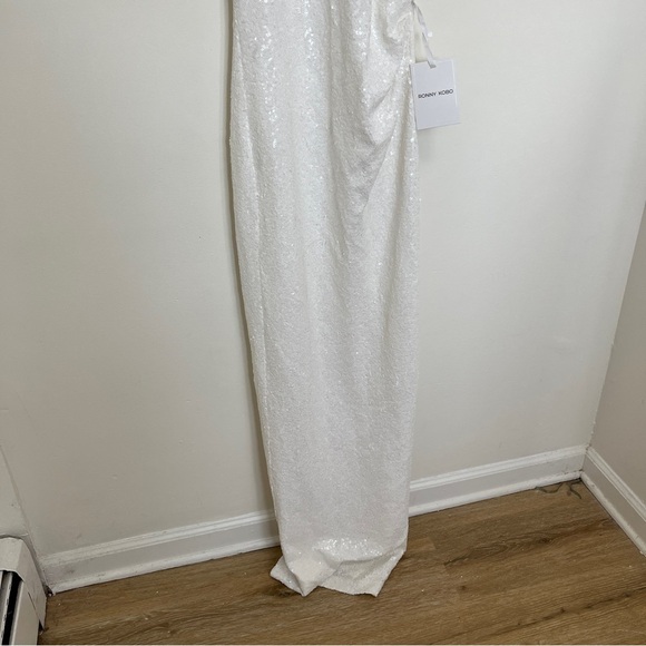 Ronny Kobo Collection for Anthropologie Halo White Sequin Backless Gown Size 8 - Picture 6 of 10
